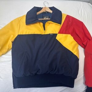VTG 80s Jones Vancouver Colorblock Bomber Jacket - Men's Large - Made in Canada